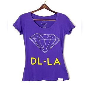 Diamond Supply Co DL-LA Lakers Graphic‎ T-Shirt Diamond Logo Women’s Med Purple